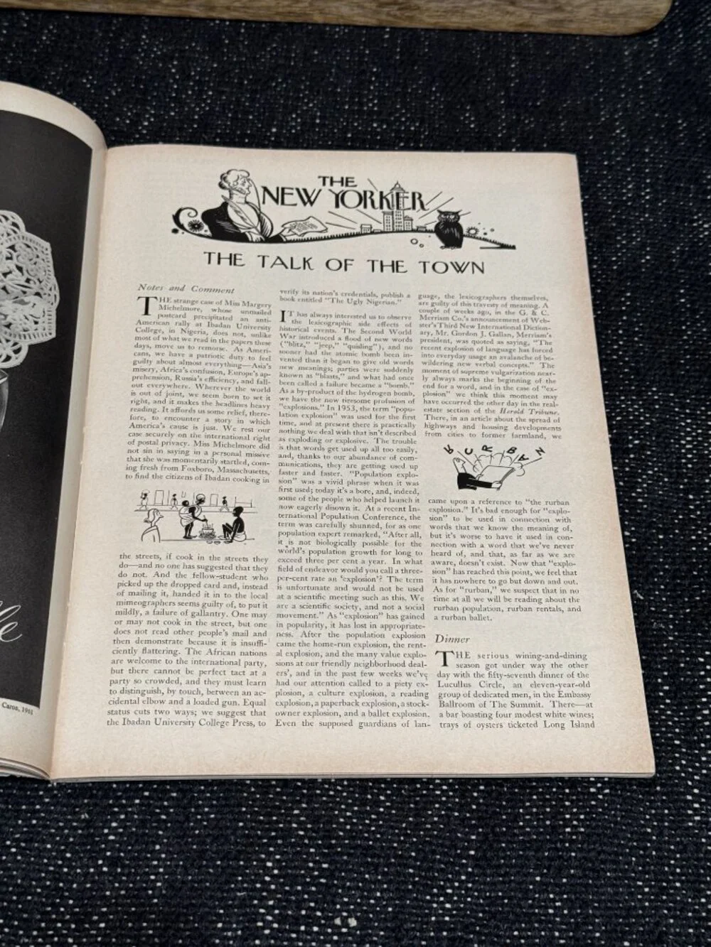 The New Yorker Magazine, Oct 28 1961, Vol. 037 No. 17, Kovarsky Cover, Vintage